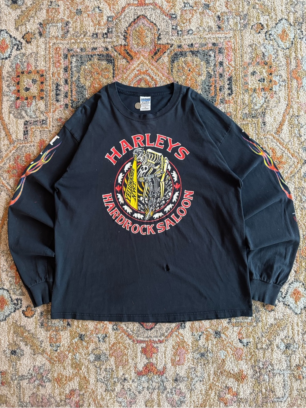 Harley’s Hardrock Saloon Long Sleeve Graphic Tee - Black